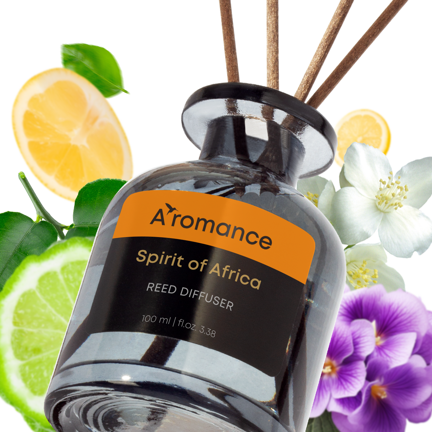 Spirit of Africa Reed Diffuser Set | Floral-Woody Fragrance | 3.38 oz