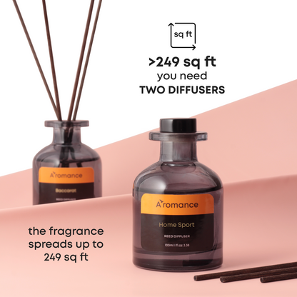 Home Sport Reed Diffuser Set | Spicy Woody Fragrance with Marine Notes | 3.38 oz