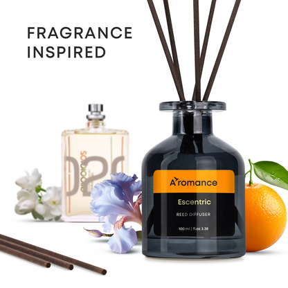 Escentric Reed Diffuser Set | Fresh Delicate Citrus Fragrance | 3.38 oz