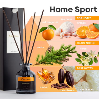 Home Sport Reed Diffuser Set | Spicy Woody Fragrance with Marine Notes | 3.38 oz